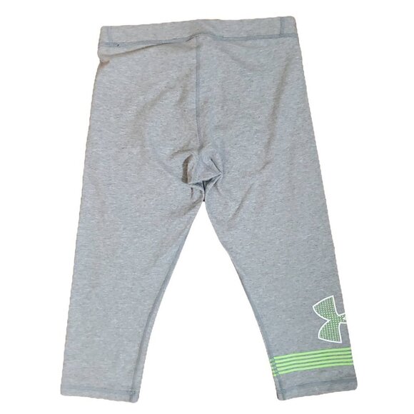 🏆139 Under Armour Graphic Capri Gray Leggings - Picture 6 of 11